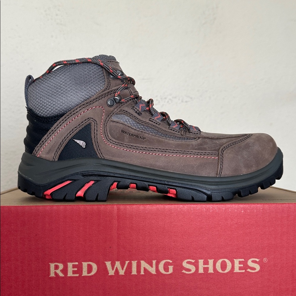 Red Wings Boots Brown‎ Waterproof Saftey Toe Shoes size 11
